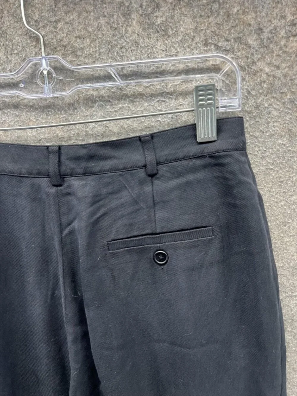 Lauren Ralph Lauren Pants Womens 10P Black Silk Twill Pleated Dress Trousers